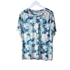 Chubbies Resort Wear Men’s Blue Floral Short Sleeve Tee‎ Sz L